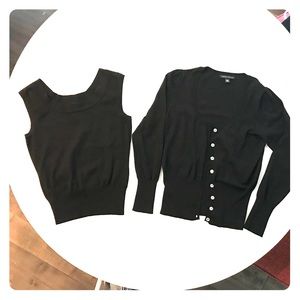 J Crew black Twin set size S